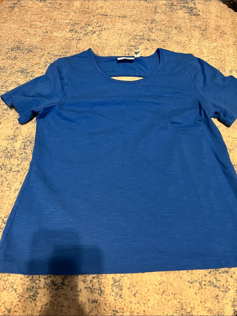 Classic Short Sleeve Cutout Tee in Royal Blue